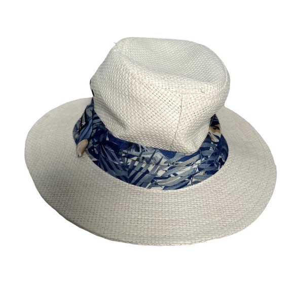 Panama Jack Original Men’s Woven Hat With Tropical Print Hat Band - Picture 2 of 10